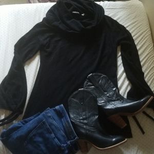 Black cowl neck sweater